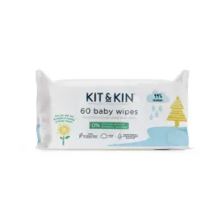 Вологі еко-салфетки KIT&KIN (60 шт/пак.), арт. KKBABYWIPES60