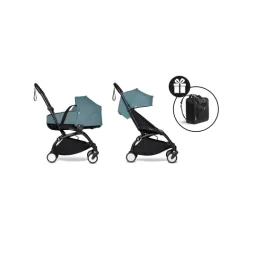 Універсальна коляска 2 в 1 BABYZEN YOYO² із люлькою Bassinet Aqua (шасі Black)