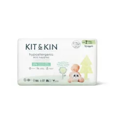 Еко підгузки KIT&KIN розмір 2 (40 шт/уп), 4-8 кг, Ведмедик/Панда, арт. KKS2NAPPIESRL
