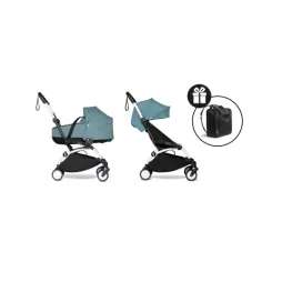 Універсальна коляска 2 в 1 BABYZEN YOYO² із люлькою Bassinet Aqua (шасі White)