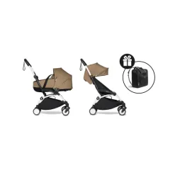 Універсальна коляска 2 в 1 BABYZEN YOYO² із люлькою Bassinet Toffee (шасі White)