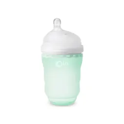 Силіконова антиколікова пляшечка Olababy GentleBottle Mint 240 мл