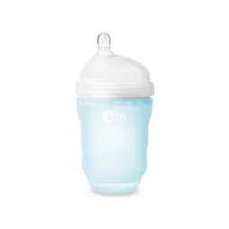 Силіконова антиколікова пляшечка Olababy GentleBottle Sky 240 мл