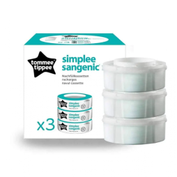 Сменная кассета Tommee Tippee Sangenic Simplee для накопителя подгузников 3 шт, арт. TT0126