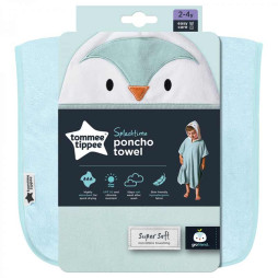 Рушник-пончо Tommee Tippee Splashtime Penny the Penguin 2-4 роки блакитний (TT0309)
