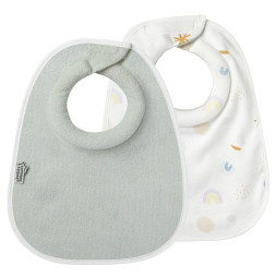 Слюнявчик Tommee Tippee Comfee Fit хлопковый 0 мес 2 шт (TT0425-ALB/VERDE)