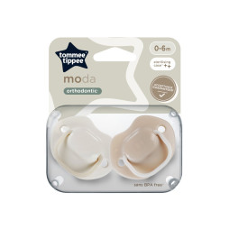 Пустышка Tommee Tippee MODA Orthodontic 0-6 мес 2 шт (TT0504)