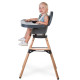 Стілець для годування Childhome Evolu ONE.80° з бампером natural/anthracite, арт. CHEVO180NA