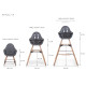 Стілець для годування Childhome Evolu 2 з бампером natural/anthracite, арт. CHEVOCHNA
