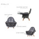 Стілець для годування Childhome Evolu 2 з бампером natural/anthracite, арт. CHEVOCHNA