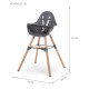 Стілець для годування Childhome Evolu 2 з бампером natural/anthracite, арт. CHEVOCHNA