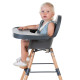 Стілець для годування Childhome Evolu 2 з бампером natural/anthracite, арт. CHEVOCHNA