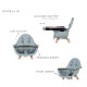 Стілець для годування Childhome Evolu 2 з бампером natural/mint, арт. CHEVOCHMI