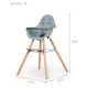 Стілець для годування Childhome Evolu 2 з бампером natural/mint, арт. CHEVOCHMI
