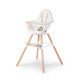 Стульчик для кормления Childhome Evolu ONE.80° с бампером - natural/white, арт. CHEVO180NW, купить в KIOSK для МАМ, Киев