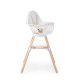 Стульчик для кормления Childhome Evolu ONE.80° с бампером - natural/white, арт. CHEVO180NW