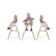 Стульчик для кормления Childhome Evolu ONE.80° с бампером - natural/white, арт. CHEVO180NW