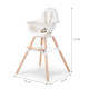 Стульчик для кормления Childhome Evolu ONE.80° с бампером - natural/white, арт. CHEVO180NW