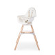 Стульчик для кормления Childhome Evolu ONE.80° с бампером - natural/white, арт. CHEVO180NW
