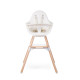 Стульчик для кормления Childhome Evolu ONE.80° с бампером - natural/white, арт. CHEVO180NW