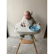 Стульчик для кормления Childhome Evolu ONE.80° с бампером - natural/white, арт. CHEVO180NW