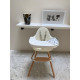 Стульчик для кормления Childhome Evolu ONE.80° с бампером - natural/white, арт. CHEVO180NW