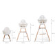 Стульчик для кормления Childhome Evolu ONE.80° с бампером - natural/white, арт. CHEVO180NW