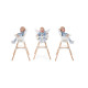 Стульчик для кормления Childhome Evolu ONE.80° с бампером - natural/white, арт. CHEVO180NW