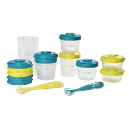 Набір із контейнерів 6×200 ml + 4x120ml + 2x60ml та 2 ложок Beaba, арт. 913441