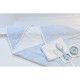 Рушник із капюшоном Childhome 80x80 flower blue, арт. CCBCMBF, для купання немовлят
