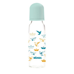 Бутылочка стеклянная Beaba Origami 250 ml blue, арт. 911611