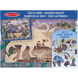 Об'ємна наклейка за номерами "Динозаври" Melissa & Doug (MD14007)