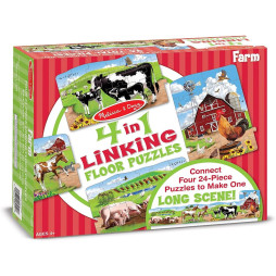Мега-пазл, 4 в 1 "Ферма", 96 елементів Melissa&Doug (MD8912)