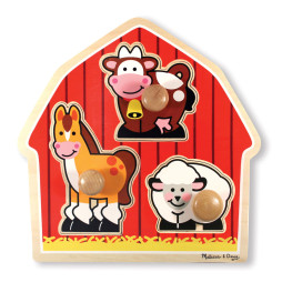 Формовий пазл для малюків "Тварини з ферми" Melissa&Doug (MD2054)