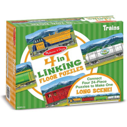 Мега-пазл, 4 в 1 "Поїзд", 96 елементів Melissa&Doug (MD8910)