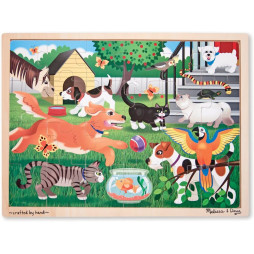 Пазл початкового рівня "Домашні тварини", 24 елемента Melissa&Doug (MD19059)