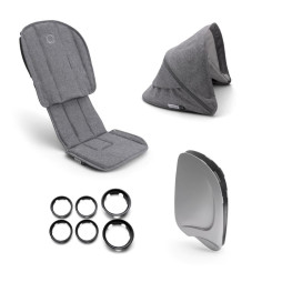 Комплект STYLE SET для коляски ANT GREY MELANGE/GREY MELANGE, колір сірий, (910210GM01), Bugaboo