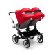 Прогулянковий блок до коляски для двійні DONKEY3 ALU/GREY MELANGE-RED, колір сірий з червоним капюшоном, (180128GM02), Bugaboo