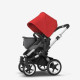 Прогулянковий блок до коляски для двійні DONKEY3 ALU/GREY MELANGE-RED, колір сірий з червоним капюшоном, (180128GM02), Bugaboo