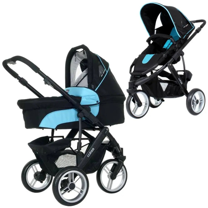 Універсальна коляска 2 в 1 ABC Design COBRA Turquoise-black (3882/212)