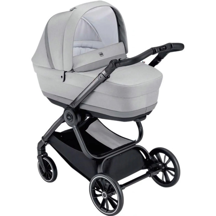 Універсальна коляска 2 в 1 CAM Techno Milano рама чорна, сіра (805T/V90/978/555K) | KIOSK для МАМ