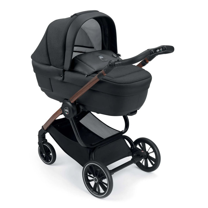 Універсальна коляска CAM Techno Soul 2в1, рама під дерево, чорний (805T/V96/970/500K) | KIOSK для МАМ