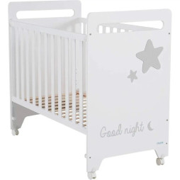 Детская кроватка Micuna Istar White Grey, 120х60 см, белый с серым, (ISTAR WHITE/GREY)