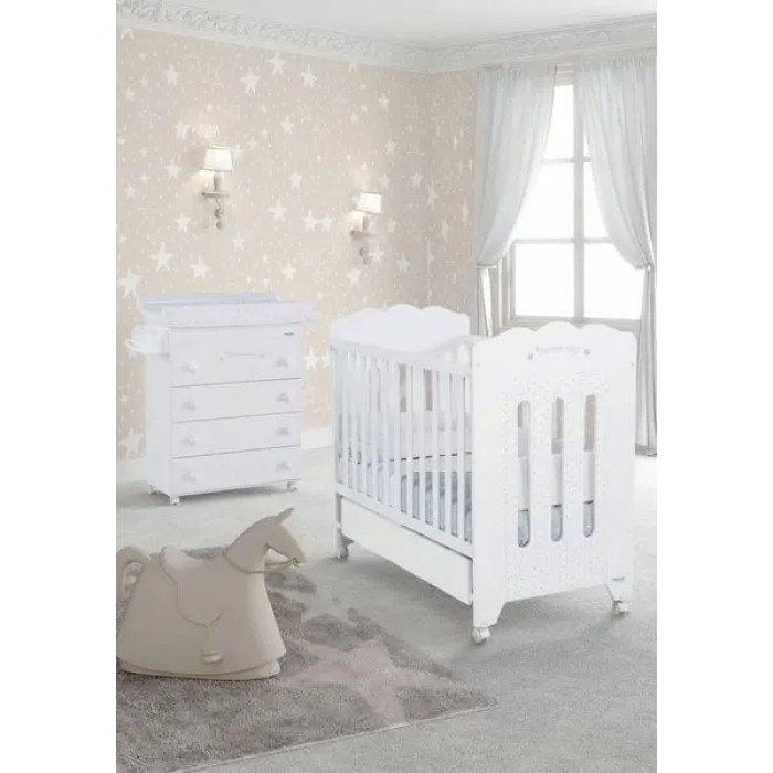 Детская кроватка Micuna Bonne Nuit White, 120х60 см, белый (BONNE NUIT WHITE)