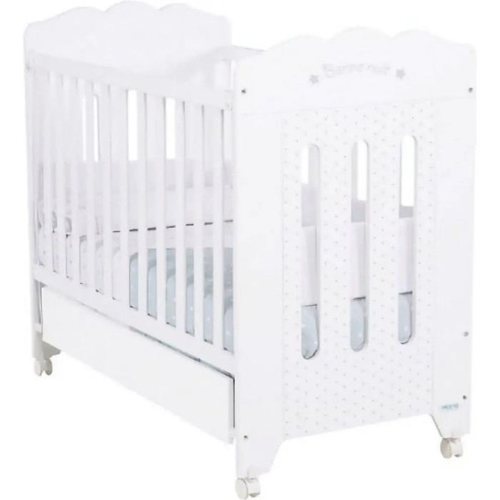 Детская кроватка Micuna Bonne Nuit White, 120х60 см, белый (BONNE NUIT WHITE)