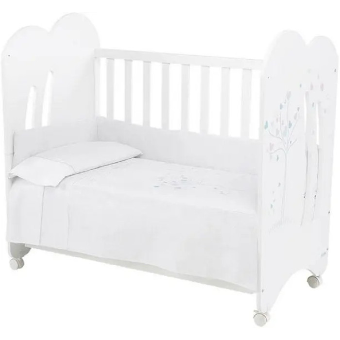 Дитяче ліжечко Micuna Aura White, 120х60 см, білий (AURA WHITE)