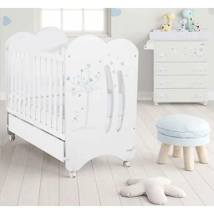 Дитяче ліжечко Micuna Aura White, 120х60 см, білий (AURA WHITE)