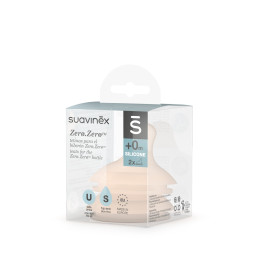 Соска силіконова антиколікова Suavinex Zero Zero, 0м+, повільний потік, арт. 304586