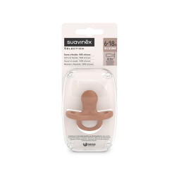 Фізіологічна силіконова пустушка Suavinex Colour Essence, коричнева, 6-18 місяців (308088)