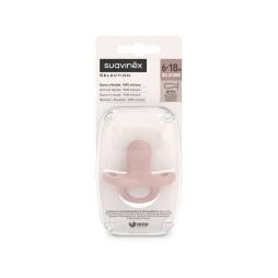Фізіологічна силіконова пустушка Suavinex Colour Essence, нюдова, 6-18 місяців (308092)